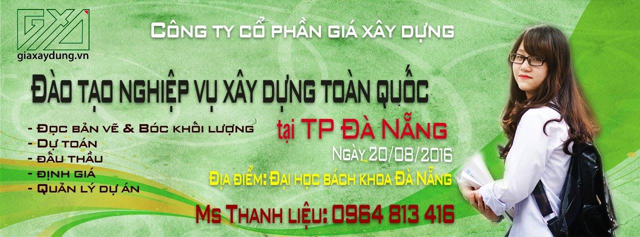 Thông báo mở lớp đo bóc khối lượng và lập dự toán tại Đà Nẵng