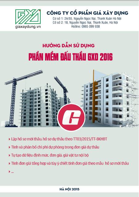 Phần mềm Đấu thầu GXD 2016