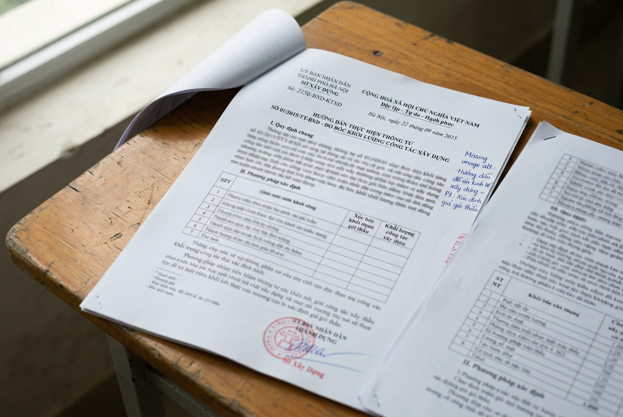Hướng dẫn đồ án kinh tế xây dựng – P1: Xác định giá gói thầu