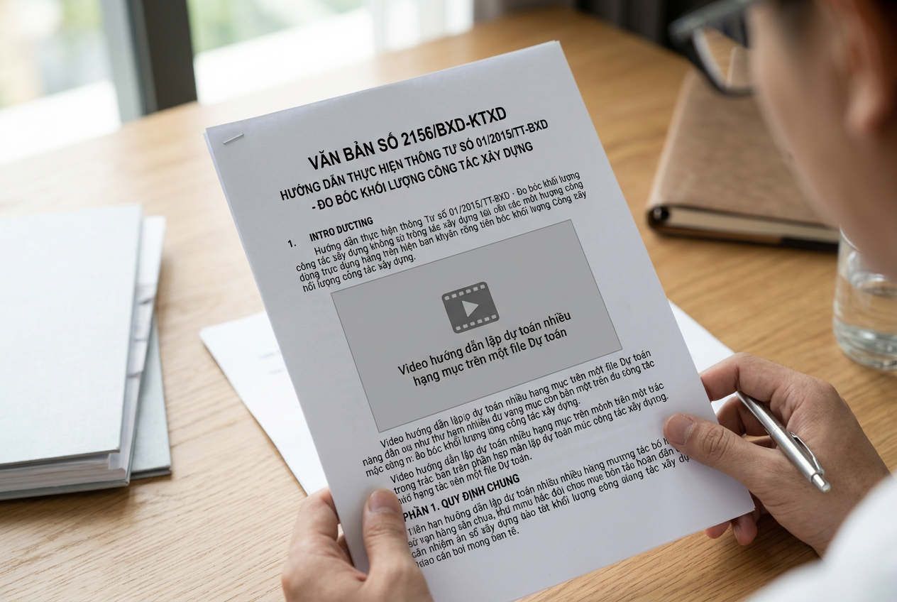 Video hướng dẫn lập dự toán nhiều hạng mục trên một file Dự toán